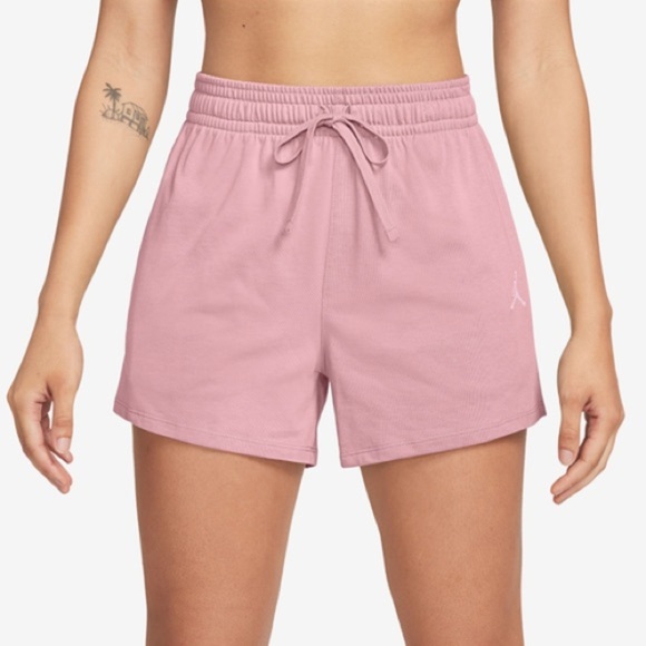 Jordan Women’s Pink Glaze Solid Knit Athletic/Lounge Shorts | NEW/NWT! 🩷👟🤸 - Picture 1 of 15